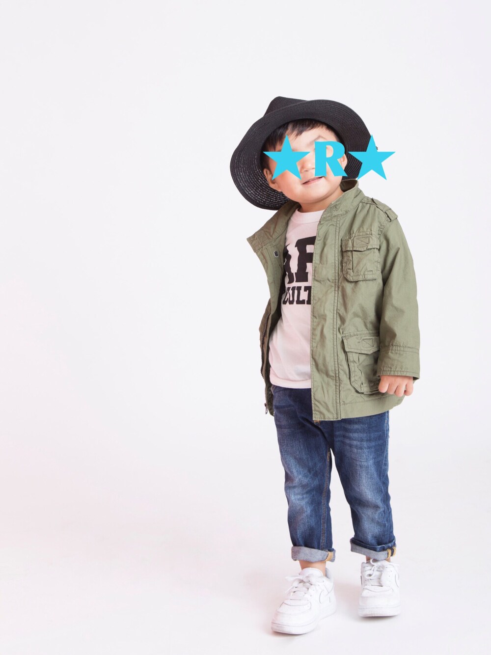 「ドラフトCO、キッズコーデ、kids、男の子、2歳、go to hollywood、groovy colors、COMECHATTO&CLOSET(COMECHATTO&CLOSET)、Diesel、NIKE」｜「GO TO HOLLYWOODのアイテム（ハット、ブラック系）」を使った、RaiKINGさん（キッズ・90cm）の夏コーディネートの1枚目の写真