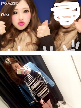 「ビジュー」｜「アイテム（ブルゾン）」を使った、a  y  r  。さん（レディース・158cm）の冬コーディネート