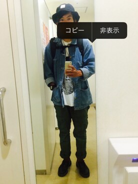 「Dr. Martens（ドクターマーチン）のDr.Martens (ドクターマーチン)/1461 3EYE GIBSON SHOES（その他シューズ）」を使った、T Hさん（メンズ・178cm）の秋コーディネート