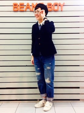 モリグチナオさん（レディース・161cm）の冬コーディネート