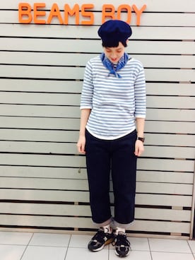 「マリン」｜モリグチナオさん（レディース・161cm）の春コーディネート