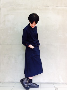 「BEAMS BOY（ビームスボーイ）のアイテム（サンダル）」を使った、モリグチナオさん（レディース・161cm）の夏コーディネート