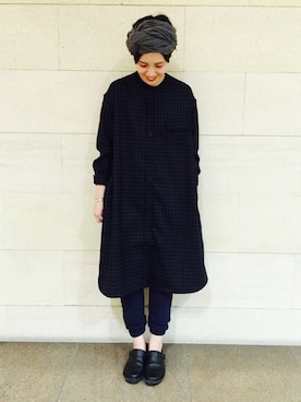 「アイテム（レギンス/スパッツ）」を使った、モリグチナオさん（レディース・161cm）の秋コーディネート