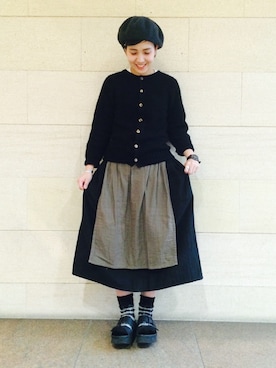 「BEAMS BOY（ビームスボーイ）のアイテム（レッグウェア）」を使った、モリグチナオさん（レディース・161cm）の秋コーディネート