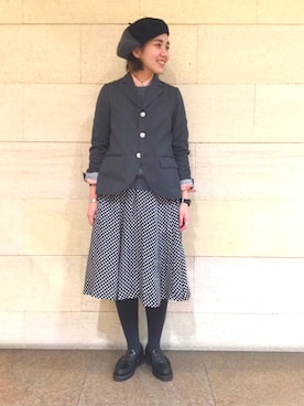 「Paraboot」｜モリグチナオさん（レディース・161cm）の冬コーディネート