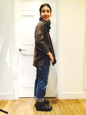 「BEAMS BOY（ビームスボーイ）のアイテム（財布/小物）」を使った、モリグチナオさん（レディース・161cm）の冬コーディネート