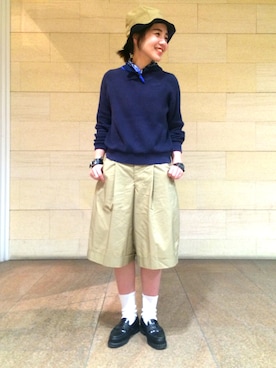 「BEAMS BOY（ビームスボーイ）のアイテム（ドレスシューズ）」を使った、モリグチナオさん（レディース・161cm）の冬コーディネート