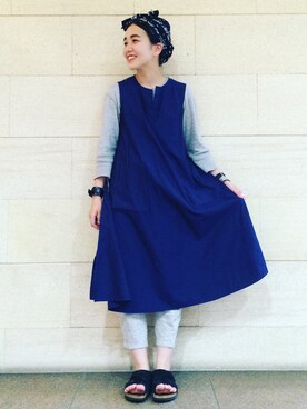 「BEAMS BOY（ビームスボーイ）のアイテム（財布/小物）」を使った、モリグチナオさん（レディース・161cm）の夏コーディネート