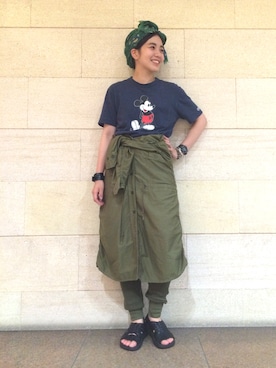 「アイテム（レッグウェア）」を使った、モリグチナオさん（レディース・161cm）の夏コーディネート