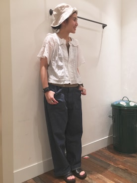 「JUTTA NEUMANN（ユッタ ヌーマン）のアイテム」を使った、モリグチナオさん（レディース・161cm）の夏コーディネート