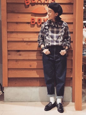 「Paraboot」｜モリグチナオさん（レディース・161cm）の秋コーディネート