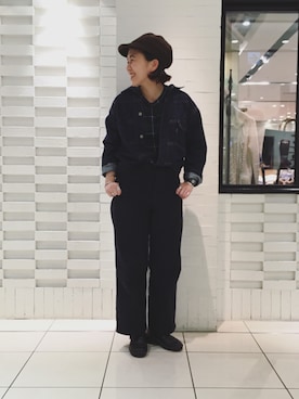 「orSlow（オアスロウ）のアイテム（ジャケット/アウター）」を使った、モリグチナオさん（レディース・161cm）の冬コーディネート