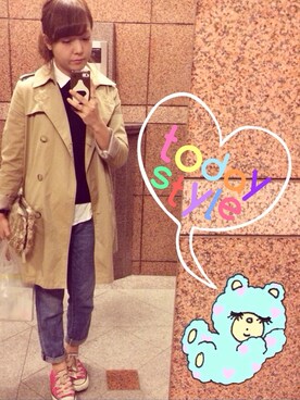 船曵淑乃さん（レディース・154cm）の春コーディネート