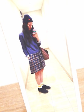 「MARC JACOBS（マークジェイコブス）のアイテム（帽子）」を使った、shimiさん（レディース・165cm）の秋コーディネート