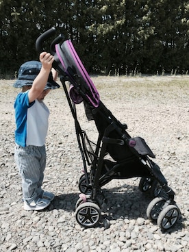 「BNT（ビーエヌティー　　）のアイテム（帽子）」を使った、haya^^koさん（キッズ・90cm）の夏コーディネート