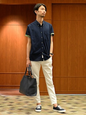 「BEAMS LIGHTS Men's（ビームスライツ メンズ）のアイテム」を使った、saitoさん（メンズ・181cm）の夏コーディネート