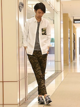 「カモフラージュ柄」｜saitoさん（メンズ・181cm）の夏コーディネート