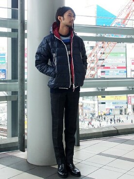 「BEAMS LIGHTS」｜「アイテム（ダウンジャケット/コート）」を使った、saitoさん（メンズ・181cm）の秋コーディネート