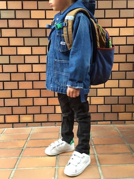 「Lee（リー）のアイテム（その他アウター）」を使った、apydon7さん（キッズ・110cm）の春コーディネート