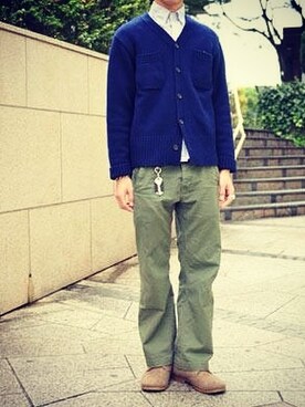 「DRIES VAN NOTEN（ドリスヴァンノッテン）のアイテム（その他シューズ）」を使った、福田洋平さん（メンズ・180cm）の秋コーディネート