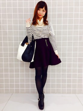 「PAGEBOY（ページボーイ）のアイテム（その他）」を使った、Hinechiさん（レディース・158cm）の冬コーディネート