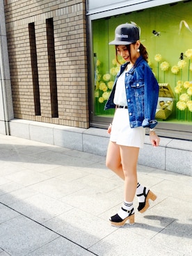 「PAGEBOY（ページボーイ）のアイテム（シューズ）」を使った、Hinechiさん（レディース・158cm）の春コーディネート