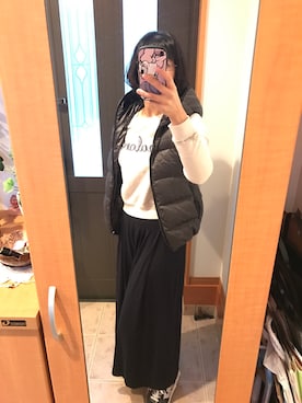 「UNITED ARROWS（ユナイテッドアローズ）のアイテム（ダウンベスト）」を使った、まろんさん（レディース・160cm）の秋コーディネート