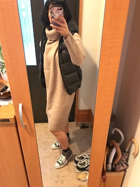 「UNITED ARROWS（ユナイテッドアローズ）のアイテム（ダウンベスト）」を使った、まろんさん（レディース・160cm）の秋コーディネート