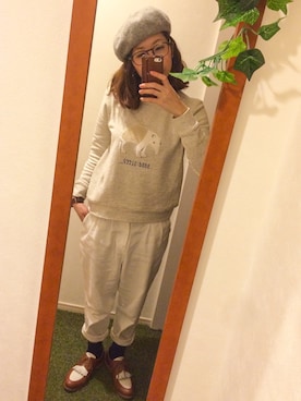 「Te chichi（テチチ）のアイテム（スウェット）」を使った、yumi...さん（レディース・153cm）の冬コーディネート