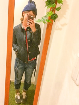 「PPCM（ピーピーシーエム）のアイテム（ジャケット/アウター）」を使った、yumi...さん（レディース・153cm）の秋コーディネート