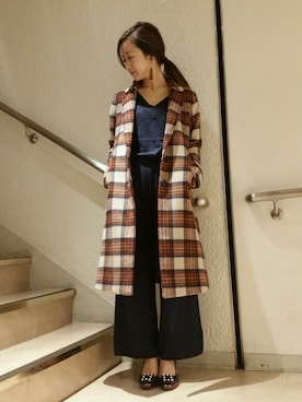 「LILY BROWN（リリーブラウン）のアイテム（つなぎ/オールインワン）」を使った、mina kakeeさん（レディース・158cm）の秋コーディネート