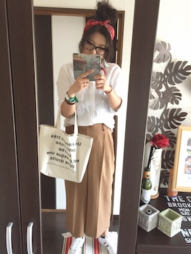 「ランチコーデ」｜「アイテム（財布/小物）」を使った、tomo♡˙ᵕ˙♡さん（レディース・171cm）の春コーディネート