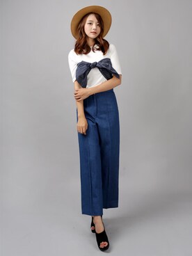 「おでかけコーデ」｜「アイテム（オールインワン・サロペット）」を使った、kormarchさん（レディース・167cm）の夏コーディネート