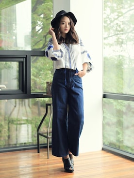 「KORMARCH（コマチ）のアイテム」を使った、kormarchさん（レディース・167cm）の秋コーディネート