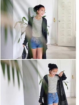 「アイテム（クラッチバッグ、ブルー系）」を使った、kormarchさん（レディース・167cm）の秋コーディネート