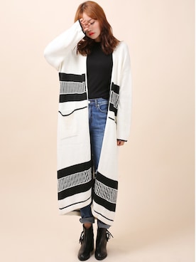 「ロングカーディガン」｜kormarchさん（レディース・167cm）の秋コーディネート