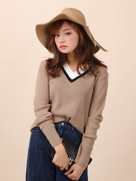 「KORMARCH（コマチ）のアイテム（帽子）」を使った、kormarchさん（レディース・167cm）の秋コーディネート