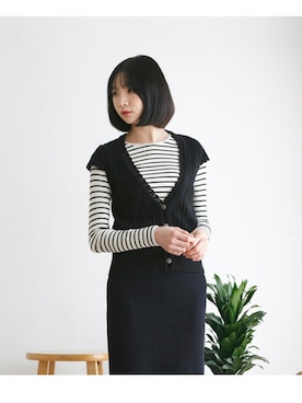 「KORMARCH（コマチ）のアイテム」を使った、kormarchさん（レディース・167cm）の秋コーディネート