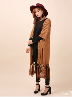 「アイテム（チュニック）」を使った、kormarchさん（レディース・167cm）の秋コーディネート