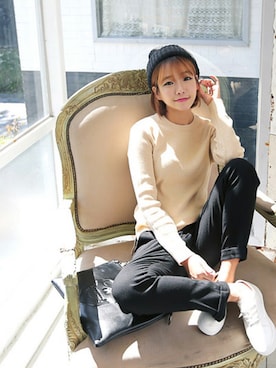 「KORMARCH（コマチ）のアイテム（帽子）」を使った、kormarchさん（レディース・167cm）の秋コーディネート