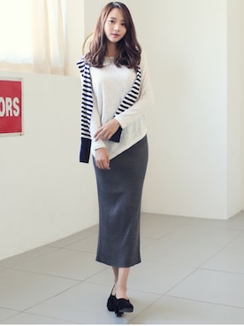 「KORMARCH（コマチ）のアイテム」を使った、kormarchさん（レディース・167cm）の秋コーディネート