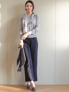 「アイテム（クラッチバッグ）」を使った、kormarchさん（レディース・167cm）の秋コーディネート