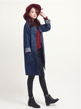 「アイテム（ブーティ）」を使った、kormarchさん（レディース・167cm）の秋コーディネート