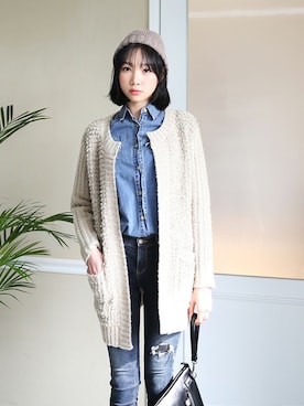 「KORMARCH（コマチ）のアイテム（帽子）」を使った、kormarchさん（レディース・167cm）の秋コーディネート