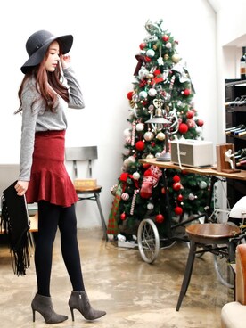 「アイテム（タイツ/ストッキング）」を使った、kormarchさん（レディース・167cm）の冬コーディネート