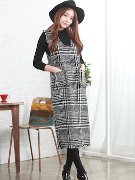 「KORMARCH（コマチ）のアイテム（帽子）」を使った、kormarchさん（レディース・167cm）の冬コーディネート