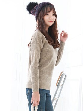 「KORMARCH（コマチ）のアイテム（帽子）」を使った、kormarchさん（レディース・167cm）の冬コーディネート