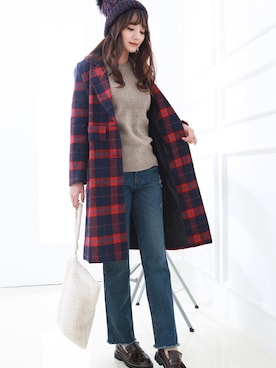 「KORMARCH（コマチ）のアイテム（帽子）」を使った、kormarchさん（レディース・167cm）の冬コーディネート