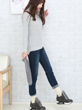 「KORMARCH（コマチ）のアイテム」を使った、kormarchさん（レディース・167cm）の冬コーディネート