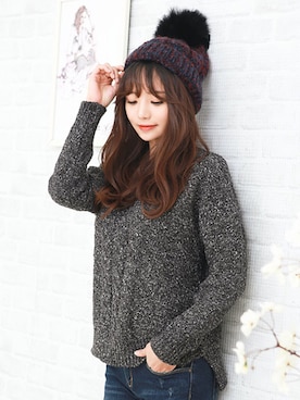 「KORMARCH（コマチ）のアイテム（帽子）」を使った、kormarchさん（レディース・167cm）の冬コーディネート